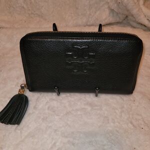 Tory Burch Black Leather Women's Wallet